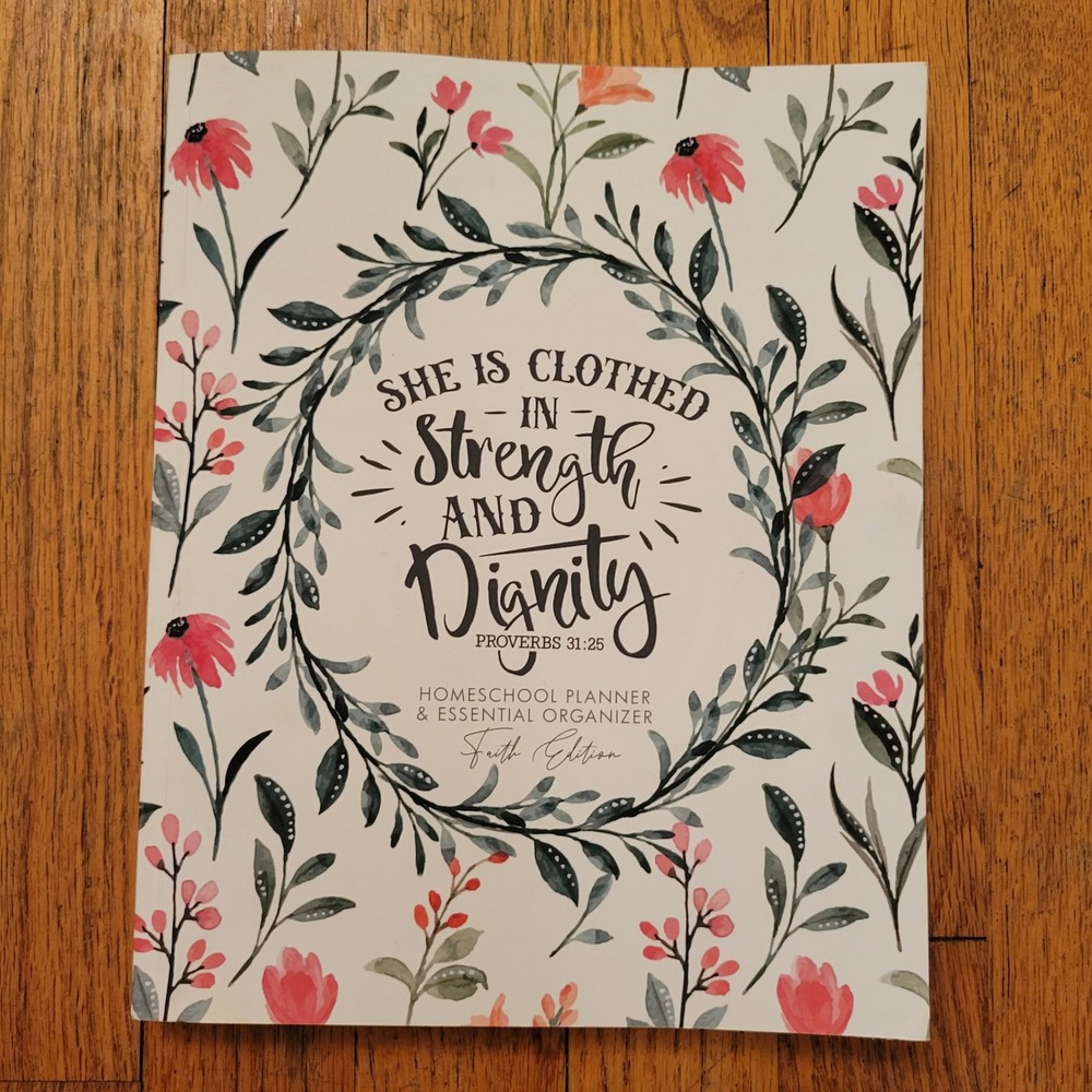 Academy of Excellence Homeschool Planner White Floral FAITH EDITION Proverbs
